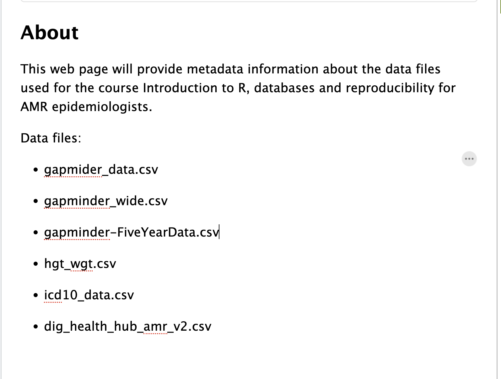 A screenshot showing the modified text of index.qmd