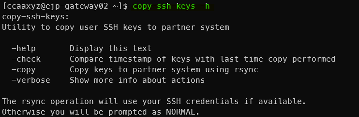 Help display for copy-ssh-keys